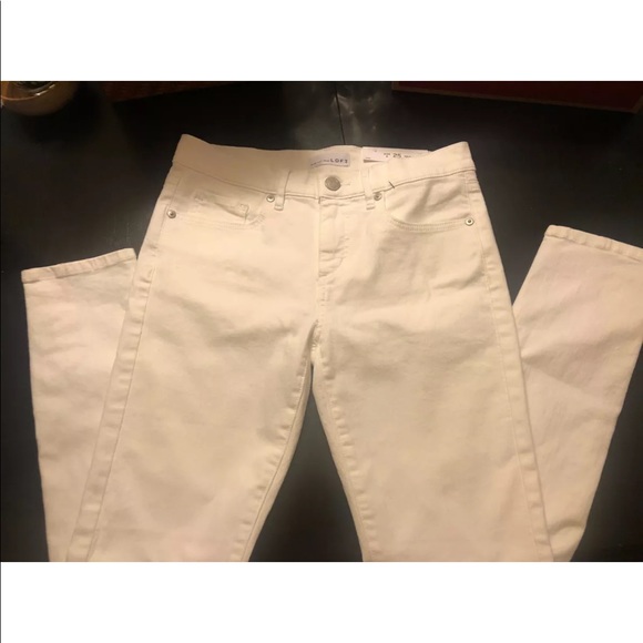 Loft slim pockets white skinny jeans size 25/0. NWT - Picture 2 of 4